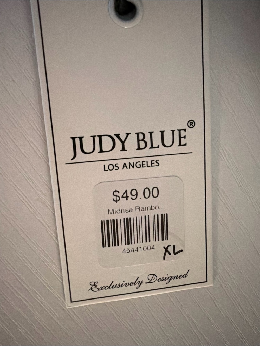 Judy Blue Light Wash Denim Shorts with Pastel Stitching - Picture 6 of 6